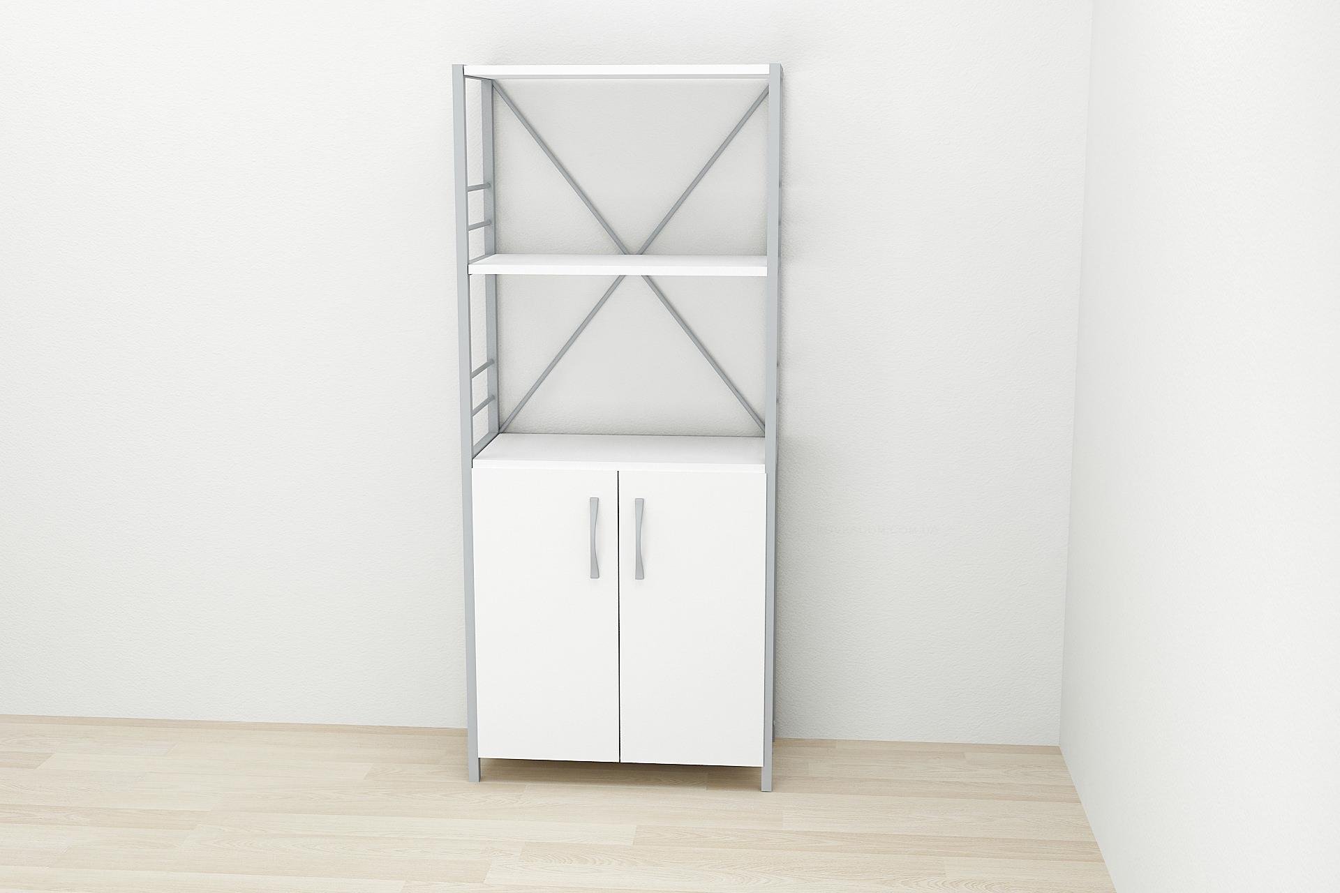 Этажерка Ferrum-decor Коннект 3/60 с тумбой ДСП 144x60x28 см Серый/Белый (FRD-104456) Этажерка Ferrum-decor Коннект 3/60 с тумбой ДСП 144x60x28 см Серый/Белый (FRD-104456)