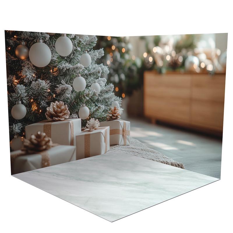 Фотофон виниловый Frontlit угловой новогодний 450 г/м2 100x100 см №58568 (58568-100)