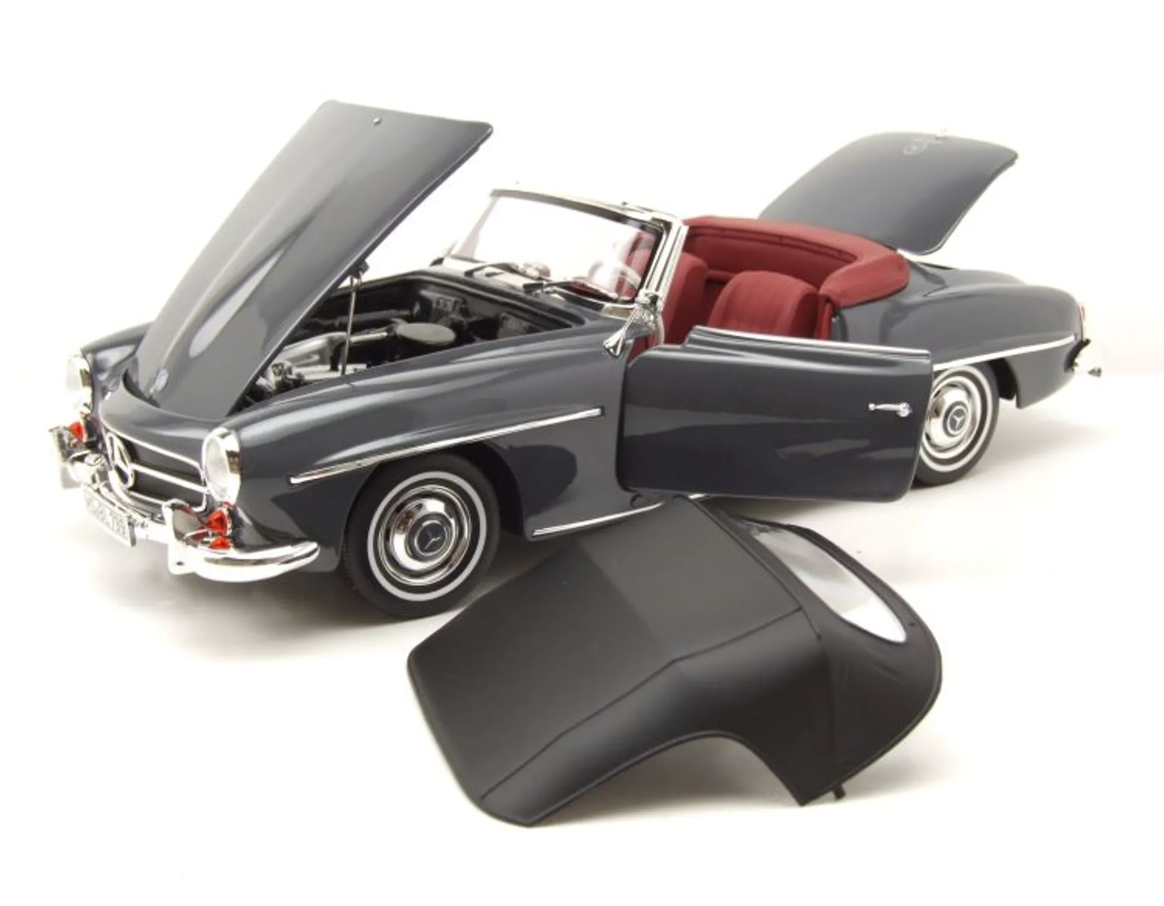 Модель автомобиля Norev 1:18 Mercedes-Benz 190 SL W121 Grey (183402) - фото 4