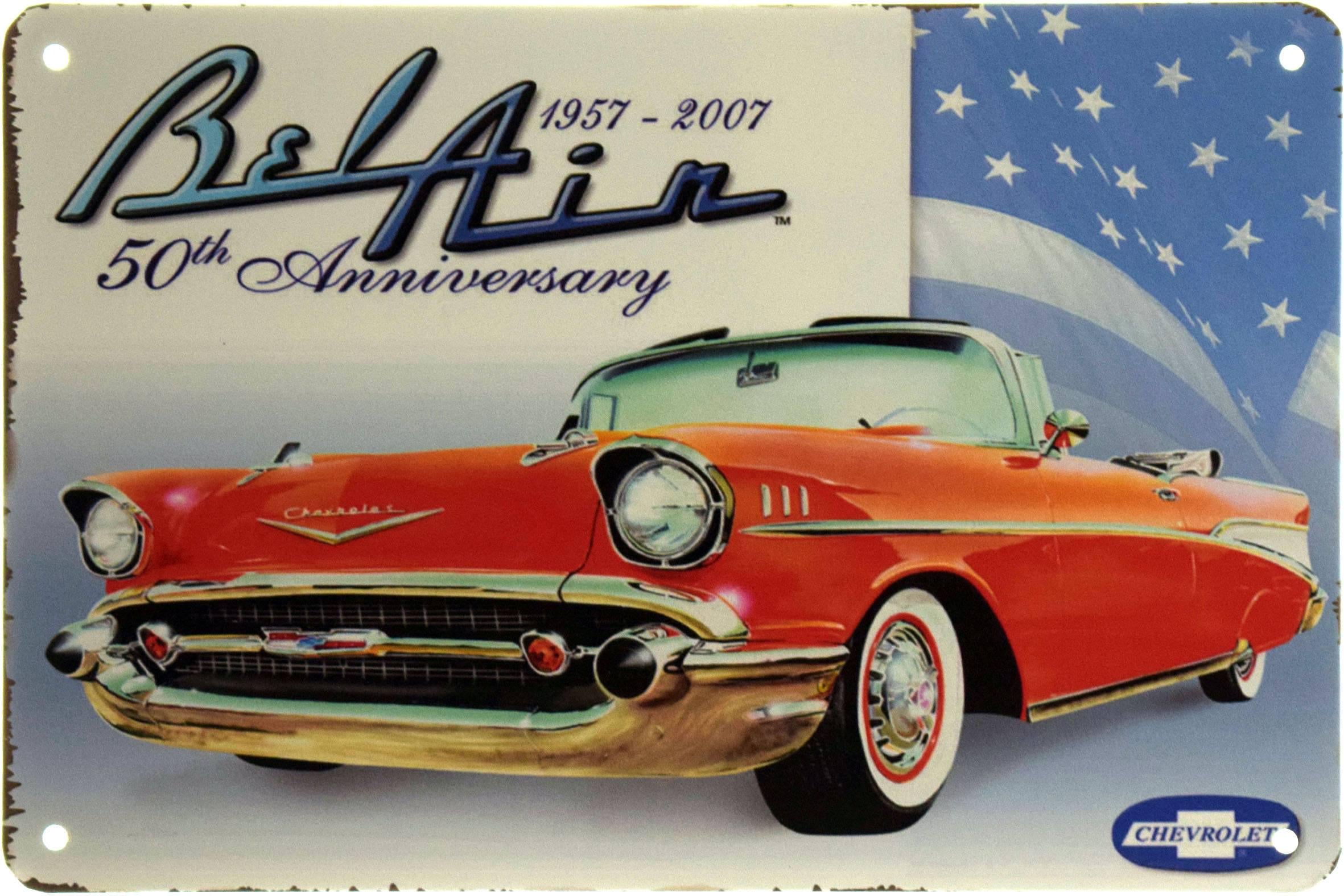 Табличка металева Chevrolet Bel Air 1957-2007 20x30 см
