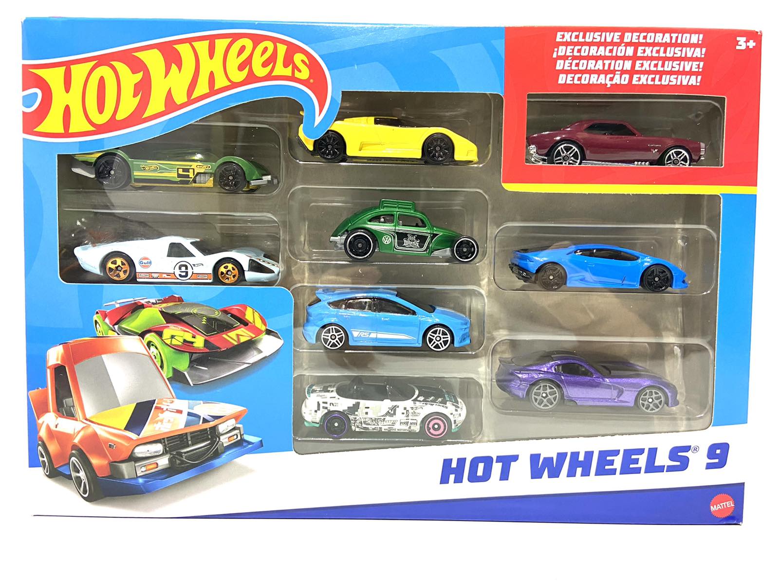 Набор машинок Mattel Hot Wheels №3 в подарочной упаковке 9 шт. (X6999)