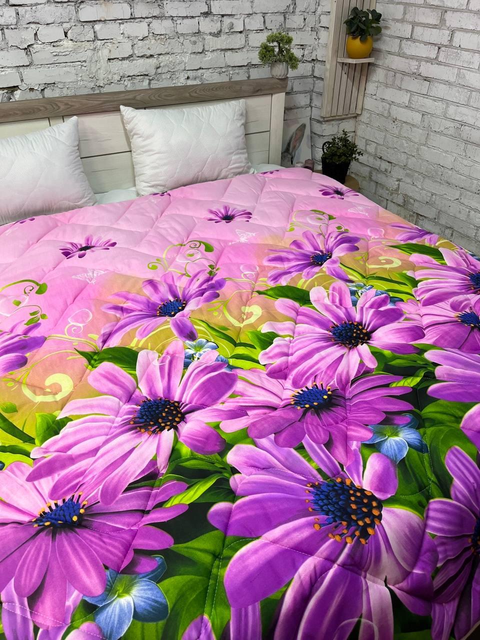 Ковдра літня стьобана з натуральним наповнювачем мікрофібра євро Фіолетовий (2339138641) - фото 5 Ковдра літня стьобана з натуральним наповнювачем мікрофібра євро Фіолетовий (2339138641) - фото 5