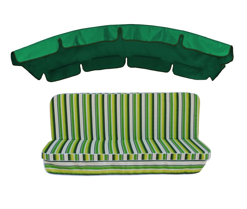 Комплект подушек для качелей eGarden Verrano 180x110x6 тент 120x210 Зеленый Комплект подушек для качелей eGarden Verrano 180x110x6 тент 120x210 Зеленый