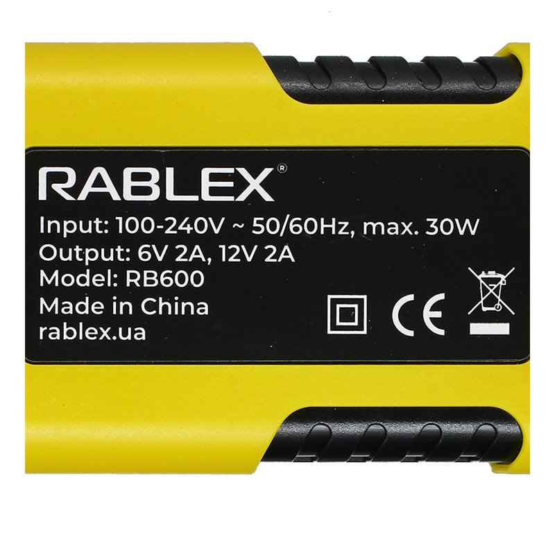 Зарядное устройство автоматические Rablex RB-600 для аккумуляторов 6V/12V DC Out 6/2A 12/2A max 30W (29182918) - фото 3 Зарядное устройство автоматические Rablex RB-600 для аккумуляторов 6V/12V DC Out 6/2A 12/2A max 30W (29182918) - фото 3