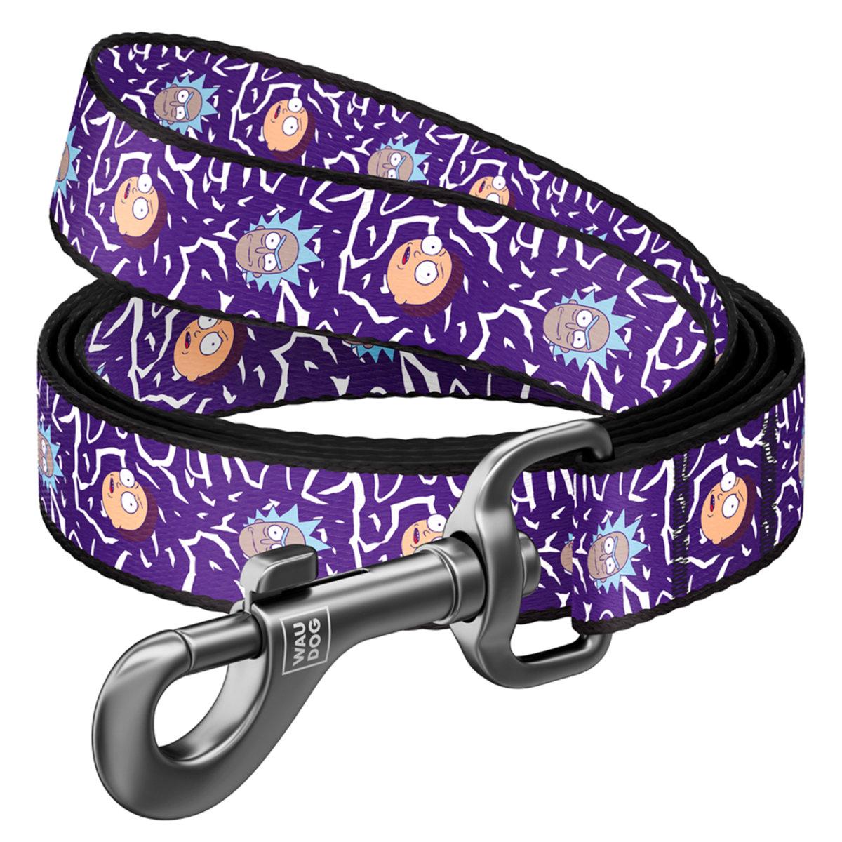 Поводок для собак Waudog Nylon Год и Морти 2 L/XXL 25 мм Дл 122 см (4925-0281 Col)