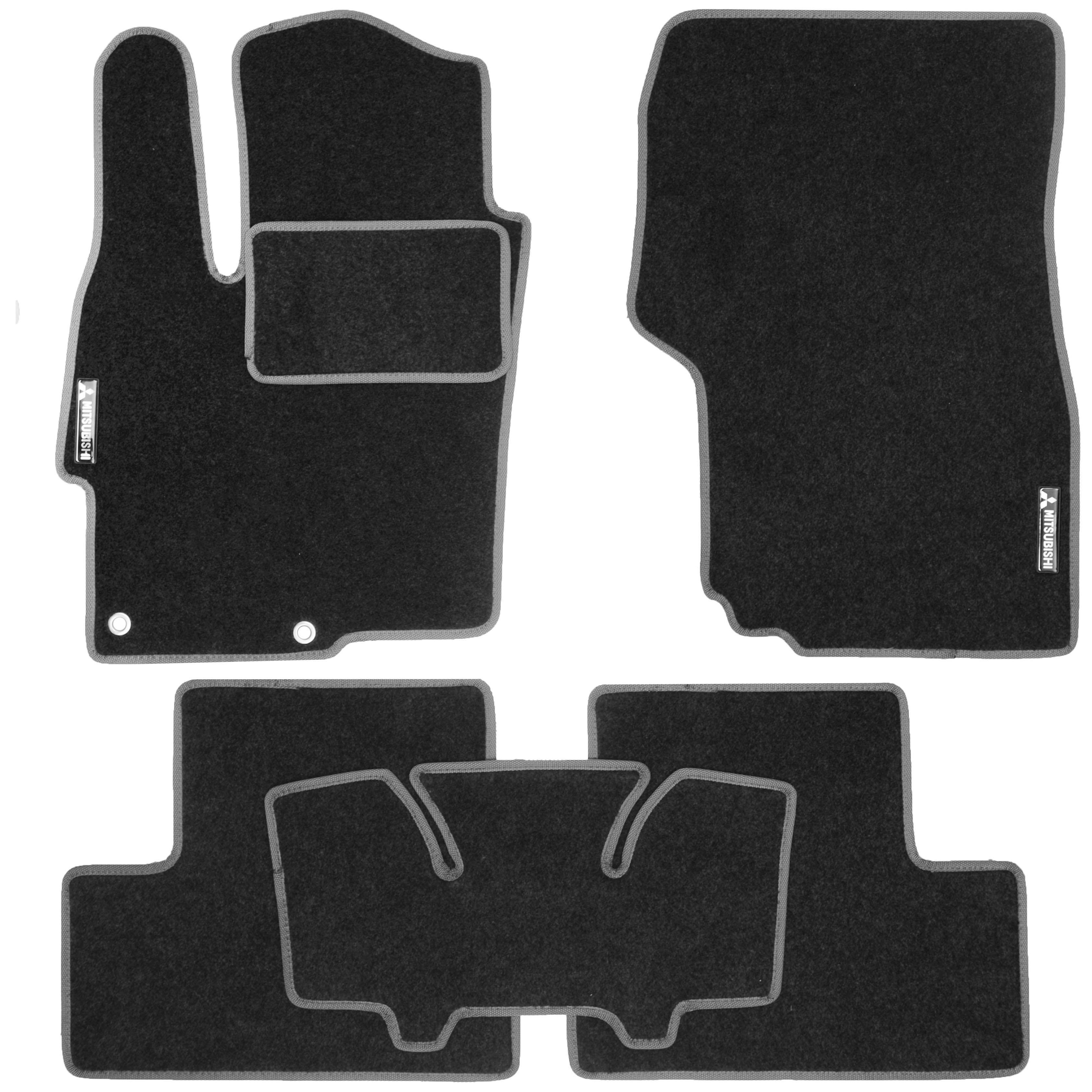 Коврики в салон для Mitsubishi Lancer X 10 '07- текстильные Серый