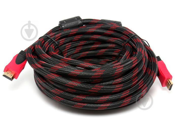 Кабель Hdmi to Hdmi 1080p 10 м Черный с красным (001195) Кабель Hdmi to Hdmi 1080p 10 м Черный с красным (001195)