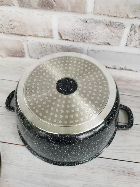 Кастрюля Styleberg ST‑3022 22 см 3,2 л с гранитным антипригарным покрытием и стеклянной крышкой (ML-05260) - фото 5 Кастрюля Styleberg ST‑3022 22 см 3,2 л с гранитным антипригарным покрытием и стеклянной крышкой (ML-05260) - фото 5