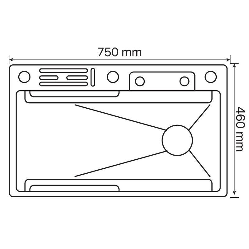 ᐉ Мойка многофункциональная Zerix ZH7546-SET-06.SUS304 DECOR со