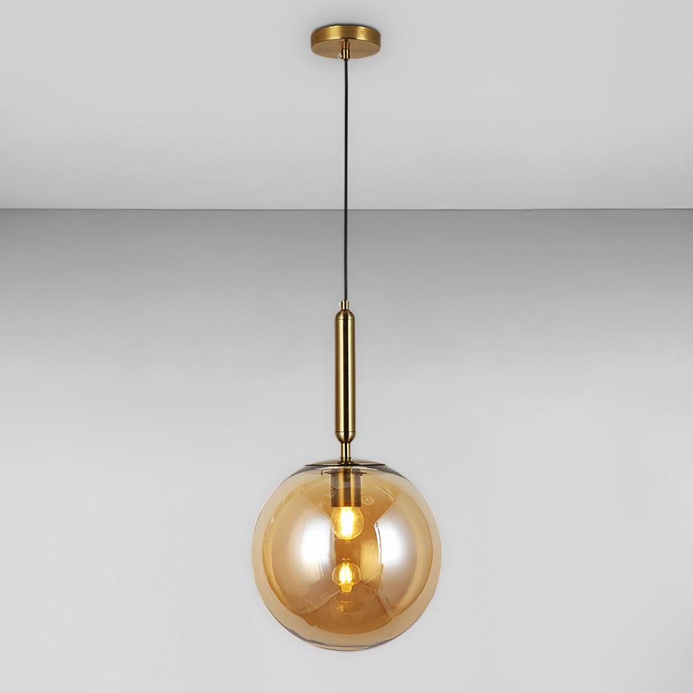 Люстра підвісна куля Light House LS-17185-1 BRZ/BR Бронзовий/Бурштиновий