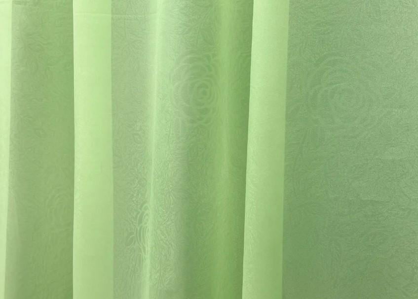 Тюль органза Цветы 2,8 м Салатовый (004т) - фото 7