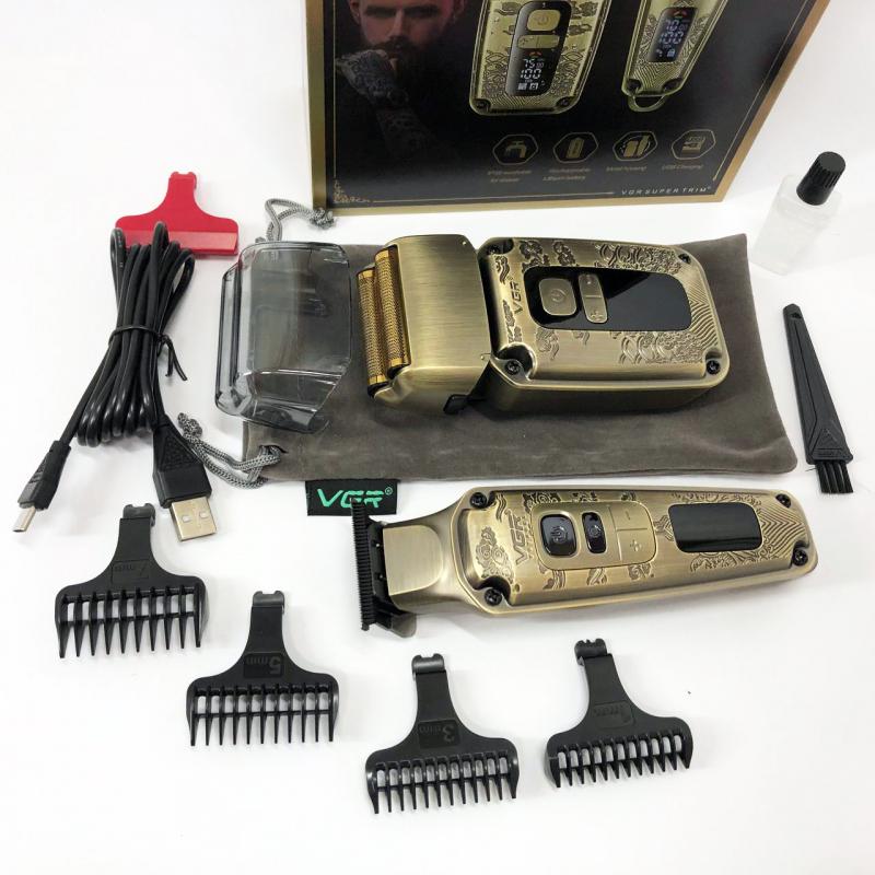 Набор для стрижки и бритья VGR V-641 триммер/сеточный шейвер (31806090) - фото 12