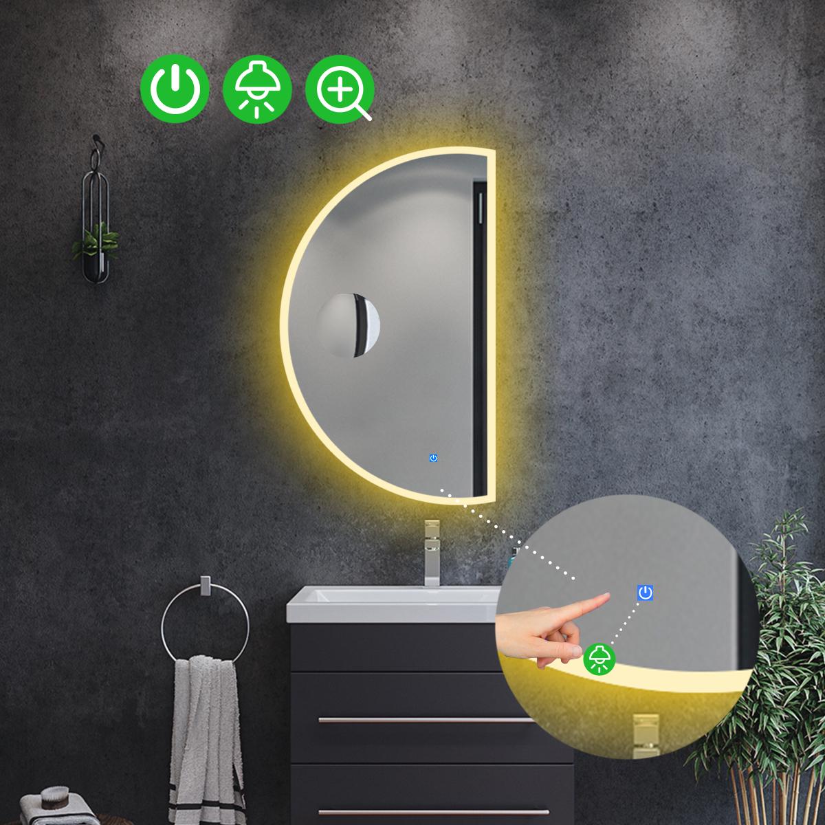 Дзеркало з LED підсвіткою Parette 3 із сенсором 140x70 см - фото 2