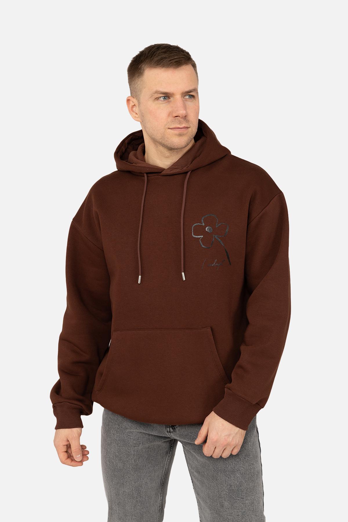 Худі чоловічий ЦБ-00262206 р. 50 Коричневий (SKT001026155) - фото 2 Худі чоловічий ЦБ-00262206 р. 50 Коричневий (SKT001026155) - фото 2
