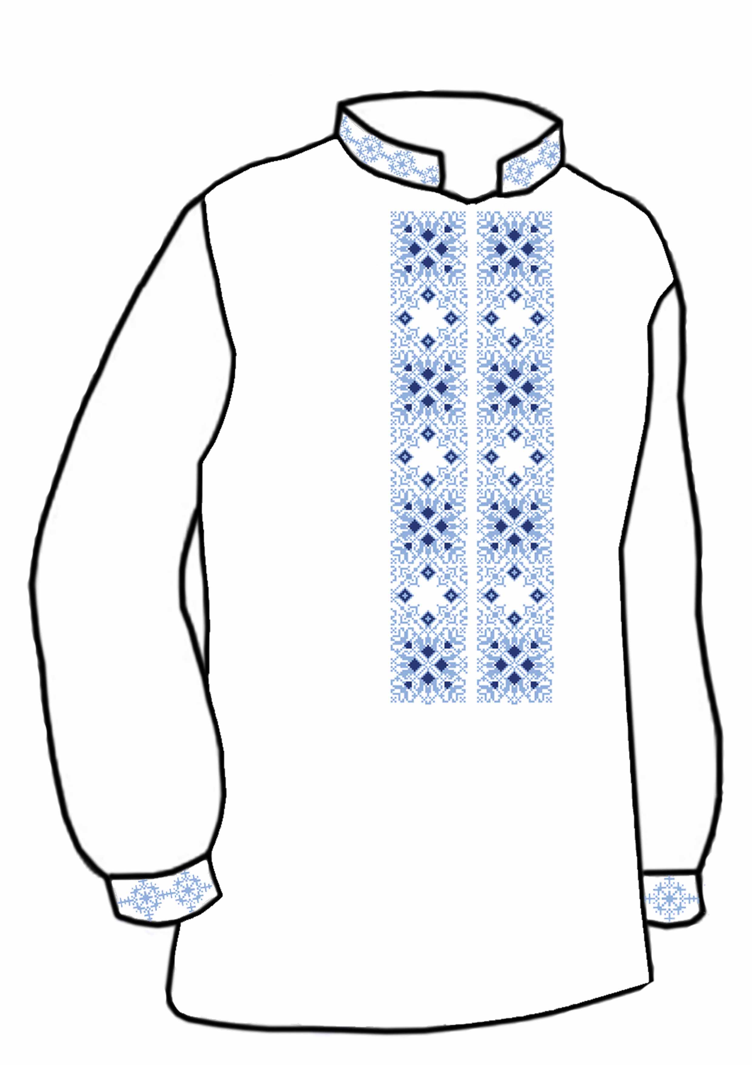 Заготовка для вишивки нитками або бісером сорочка СЧ-170 домоткане полотно Заготовка для вишивки нитками або бісером сорочка СЧ-170 домоткане полотно