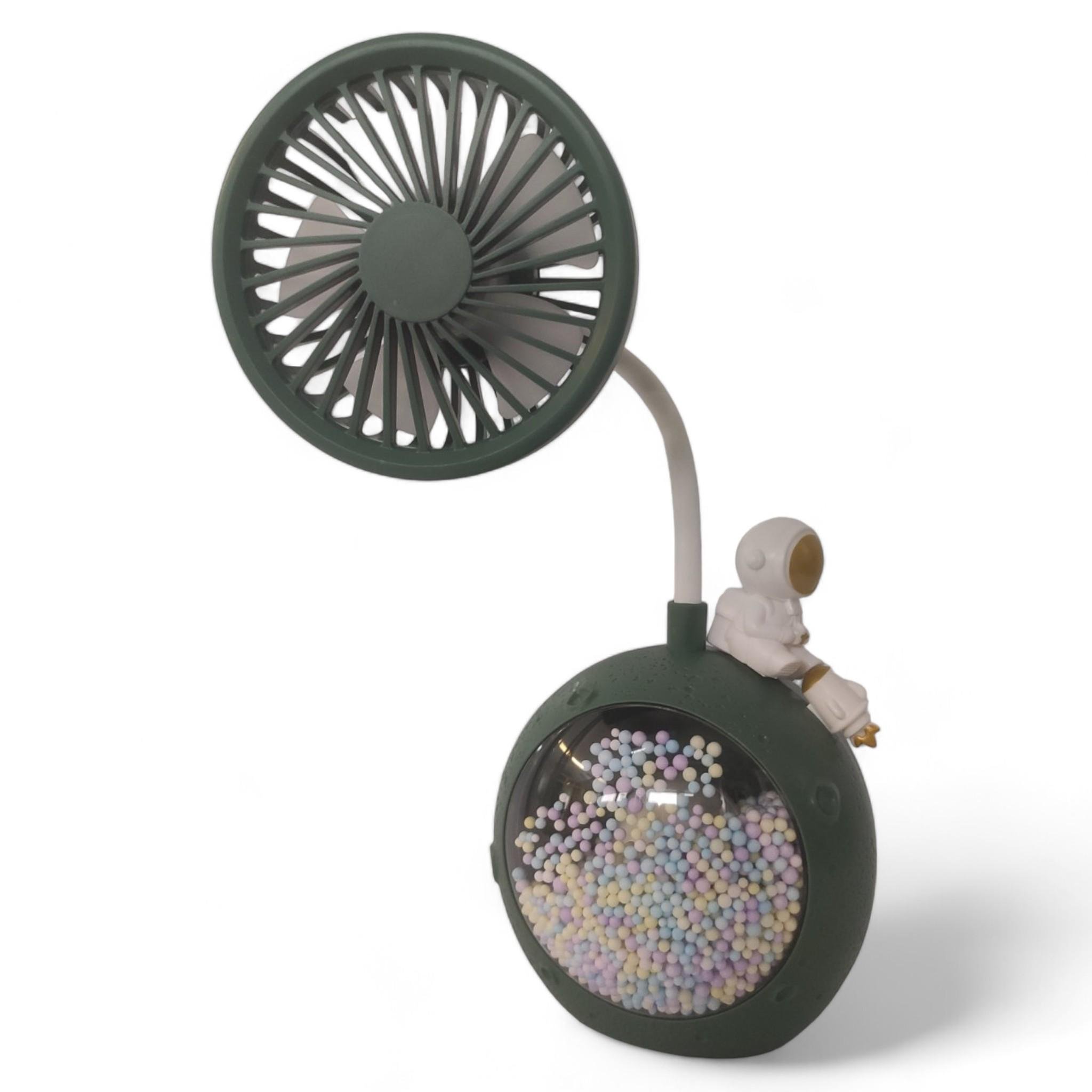 Вентилятор-ночник портативный Mini Fan HD-6604 USB 1000 mAh Green (B_HD6604Green)