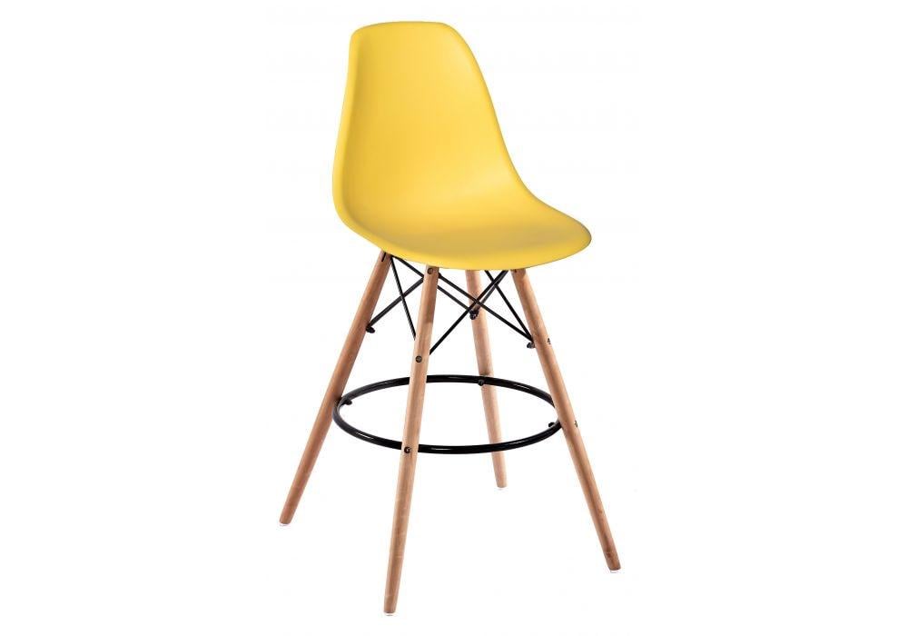 Стул барный Евродом ENZO дерево/пластик Желтый