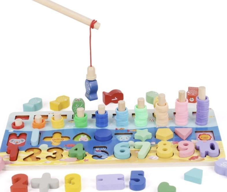 Обучающий планшет для изучения цифр форм и цветов деревянный Разноцветный - фото 3 Обучающий планшет для изучения цифр форм и цветов деревянный Разноцветный - фото 3