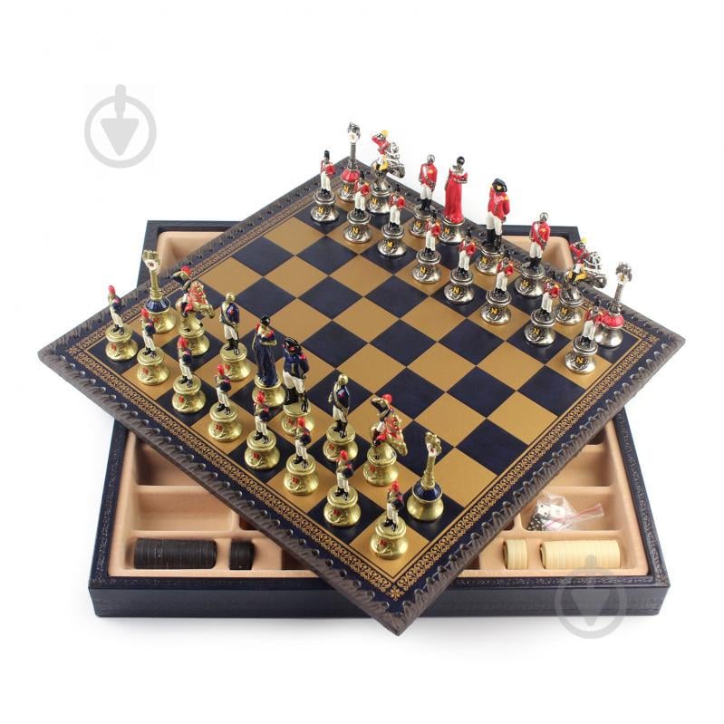 Набор из 3 игр шахматы нарды шашки ITALFAMA Наполеон 36 х 36 см (1992219GB) - фото 3 Набор из 3 игр шахматы нарды шашки ITALFAMA Наполеон 36 х 36 см (1992219GB) - фото 3