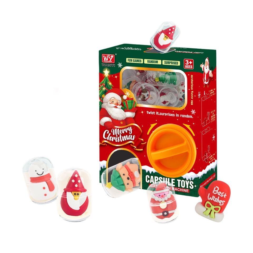 Набор из дозатором новогодних и рождественских игрушек 6 шт. (AVNOBR-1416)