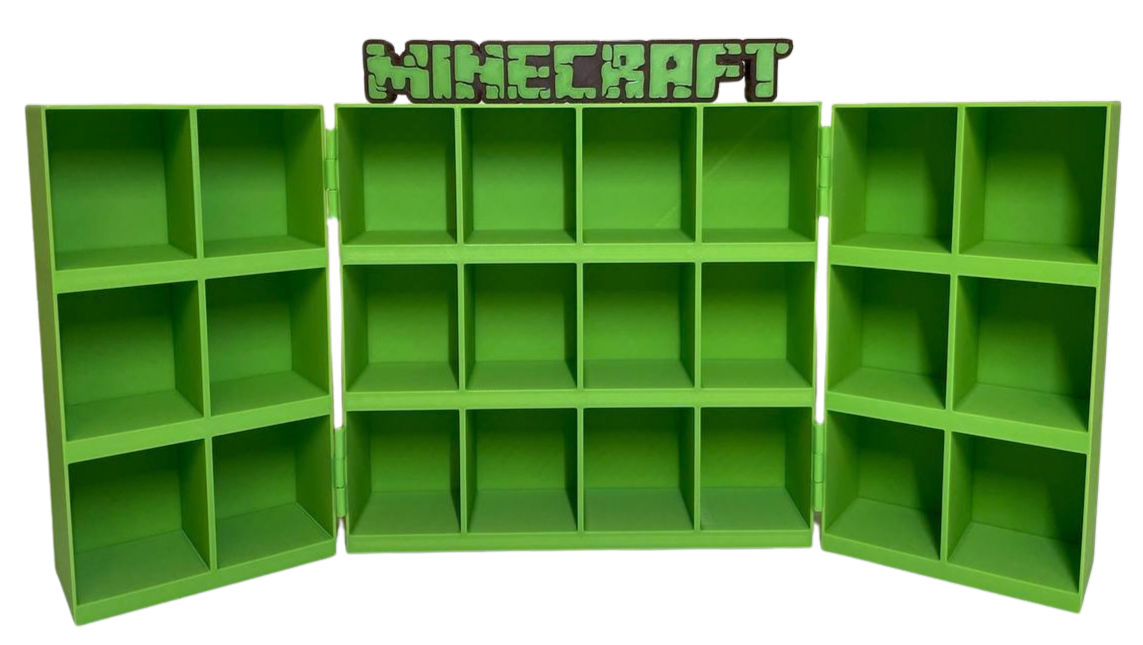 Полка тематическая Конструктор для хранения всей коллекции фигурок Kinder Joy Minecraft 2026г Stand/Display/Для 28