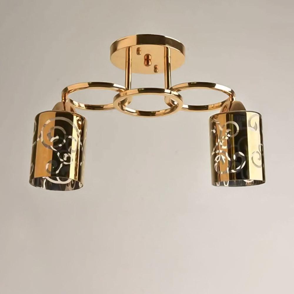 Люстра потолочная Light House SH-19340/2 FG 390х150х250 E27х2 Золотой