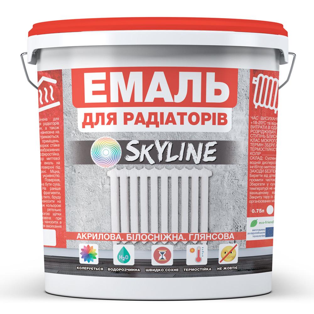 Эмаль для радиаторов акриловая термостойкая SkyLine 5 л Белый глянцевый (2941719429) Эмаль для радиаторов акриловая термостойкая SkyLine 5 л Белый глянцевый (2941719429)