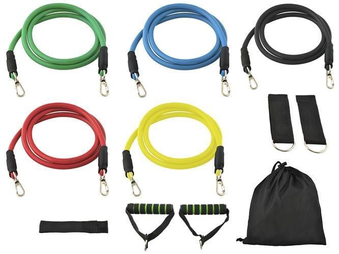 Эспандер для фитнеса 5 резинок трубчатый и чехол (mx9026) Эспандер для фитнеса 5 резинок трубчатый и чехол (mx9026)