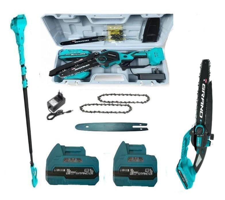 Пилка ланцюгова акумуляторна Grand АПЦ-6М/2-2 з подовжувачем 2000 (29851106) - фото 2 Пилка ланцюгова акумуляторна Grand АПЦ-6М/2-2 з подовжувачем 2000 (29851106) - фото 2