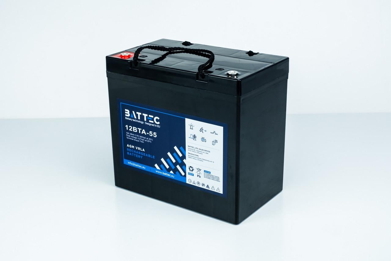 Акумуляторна батарея AGM BATTEC 12BTA-55 12V 55Ah