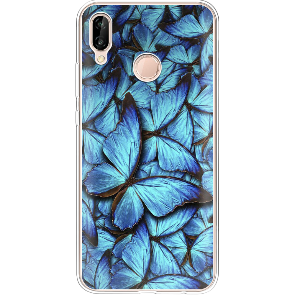 Чехол Boxface Huawei P20 Lite лазурные бабочки Прозрачный силикон (33127-up1550-33127)