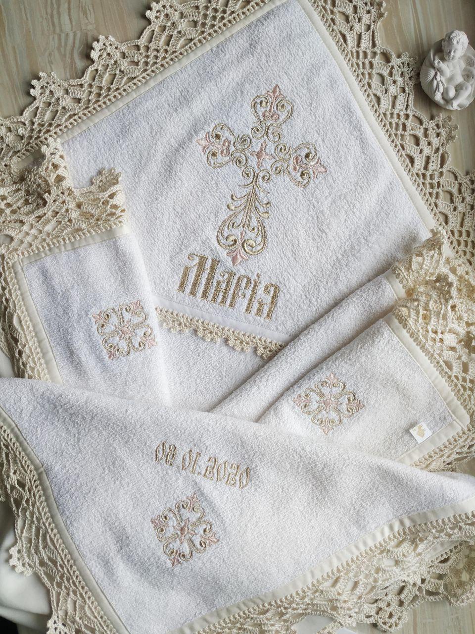 Крыжма крестильная с кружевом ручной работы Любовь Богородицы (2192543337)