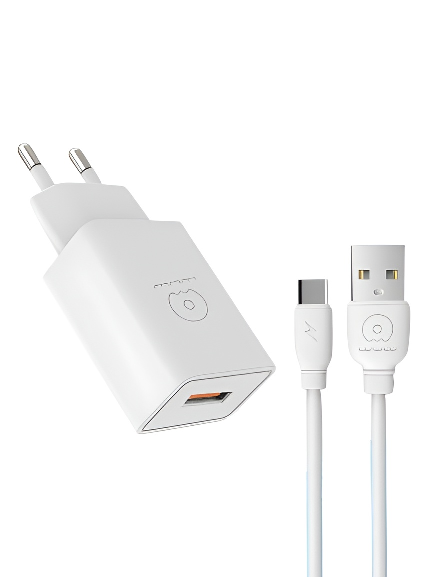 Устройство зарядное iPhone WUW T56 2A блок питания USB кабель 1 м Белый (d526c09d)
