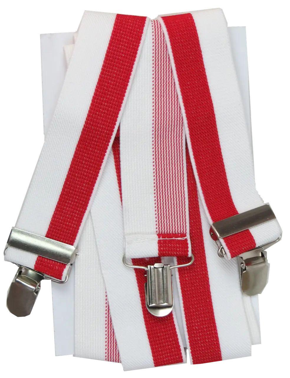 Підтяжки чоловічі широкі Free&Easy Polska для штанів Білий/Червоний (161761) Підтяжки чоловічі широкі Free&Easy Polska для штанів Білий/Червоний (161761)