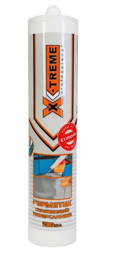 Герметик силіконовий універсальний X-Treme 280 мл Білий Герметик силіконовий універсальний X-Treme 280 мл Білий