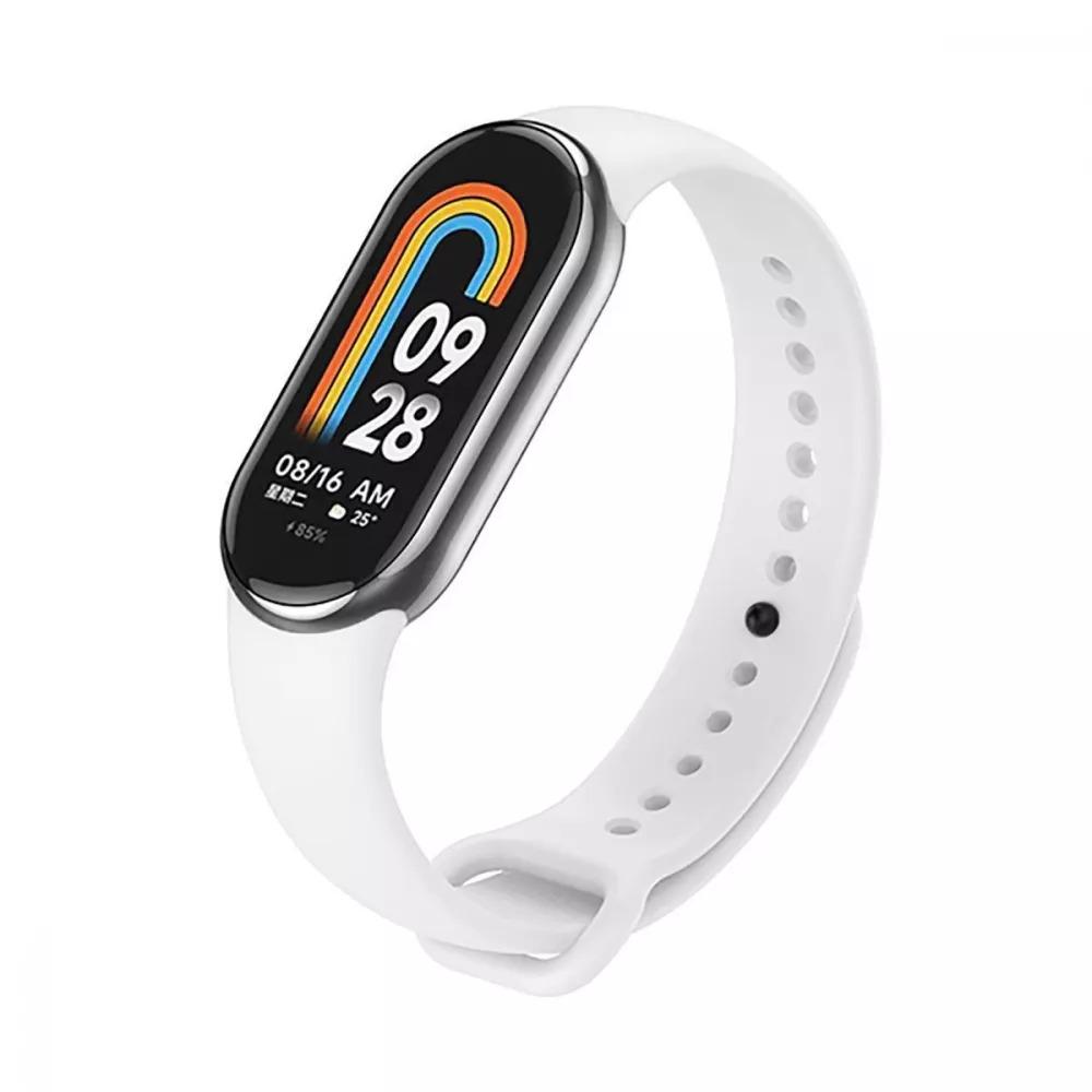 Ремешок PRC Silicone для фитнес-браслета Xiaomi Mi Band 8 White Ремешок PRC Silicone для фитнес-браслета Xiaomi Mi Band 8 White