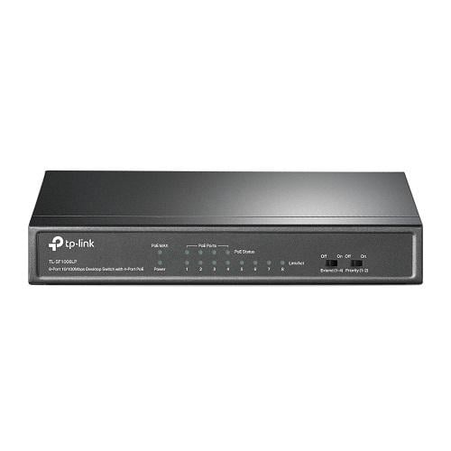 Коммутатор TP-Link TL-SF1008LP 8x1FE/4xPoE 41 W неуправляемый металлический корпус 250 м (558259)