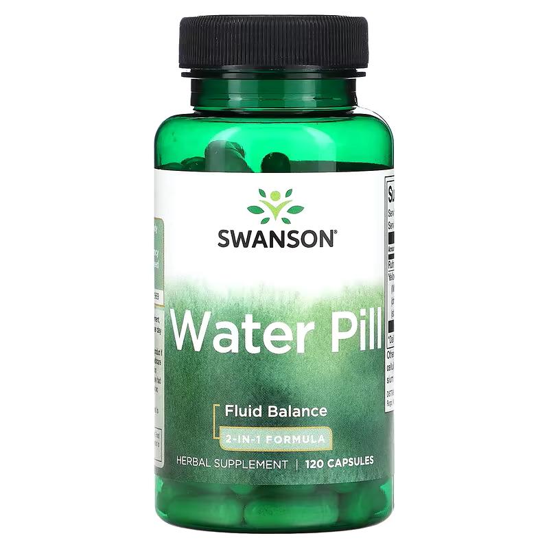 Натуральный диуретик Swanson Water Pill 2в1 Formula 120 кап.