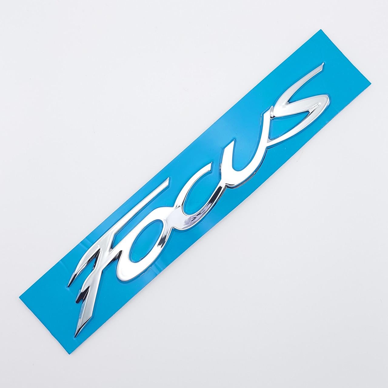 Эмблема надпись Focus Ford ABS 17х2,5 см Хром глянцевый (1730519518)