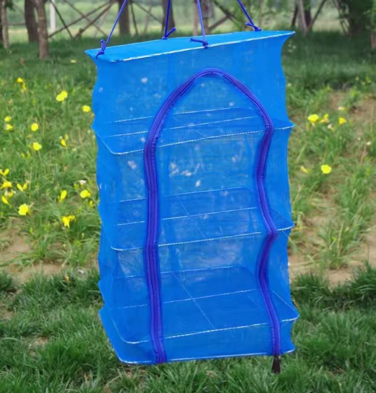 Сетка для сушки рыбы и фруктов Be-Tech SH7712112 3 уровня 35х35х65 см Синий (27558068) - фото 4