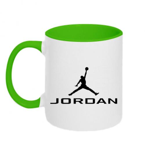 Чашка двухцветная Jordan 320 мл Белый с салатовым (462875-37-46744)