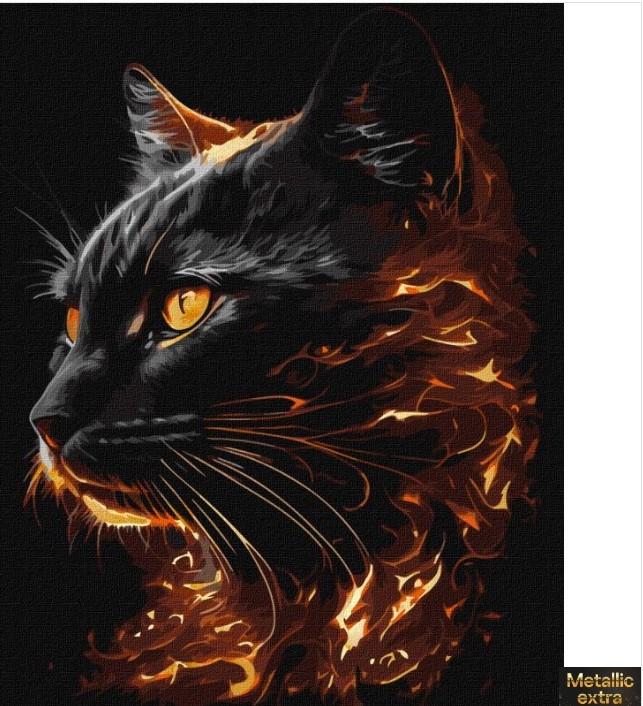 Картина по номерам Идейка Огненная красота с красками металлик extra 40х50 см (KHO6516)