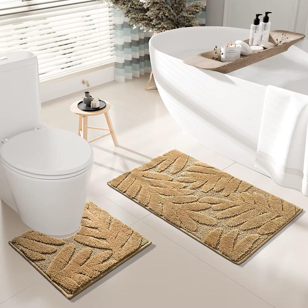 Комплект ковриков для ванной комнаты и туалета микрофибра противоскользящий Бежевый (33357675) Комплект ковриков для ванной комнаты и туалета микрофибра противоскользящий Бежевый (33357675)