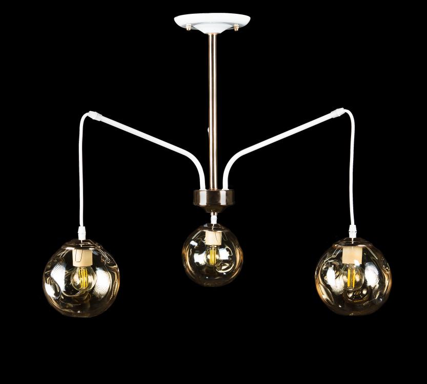 Люстра с плафонами Ray L9752A/3 WHI+FG (IR006327)