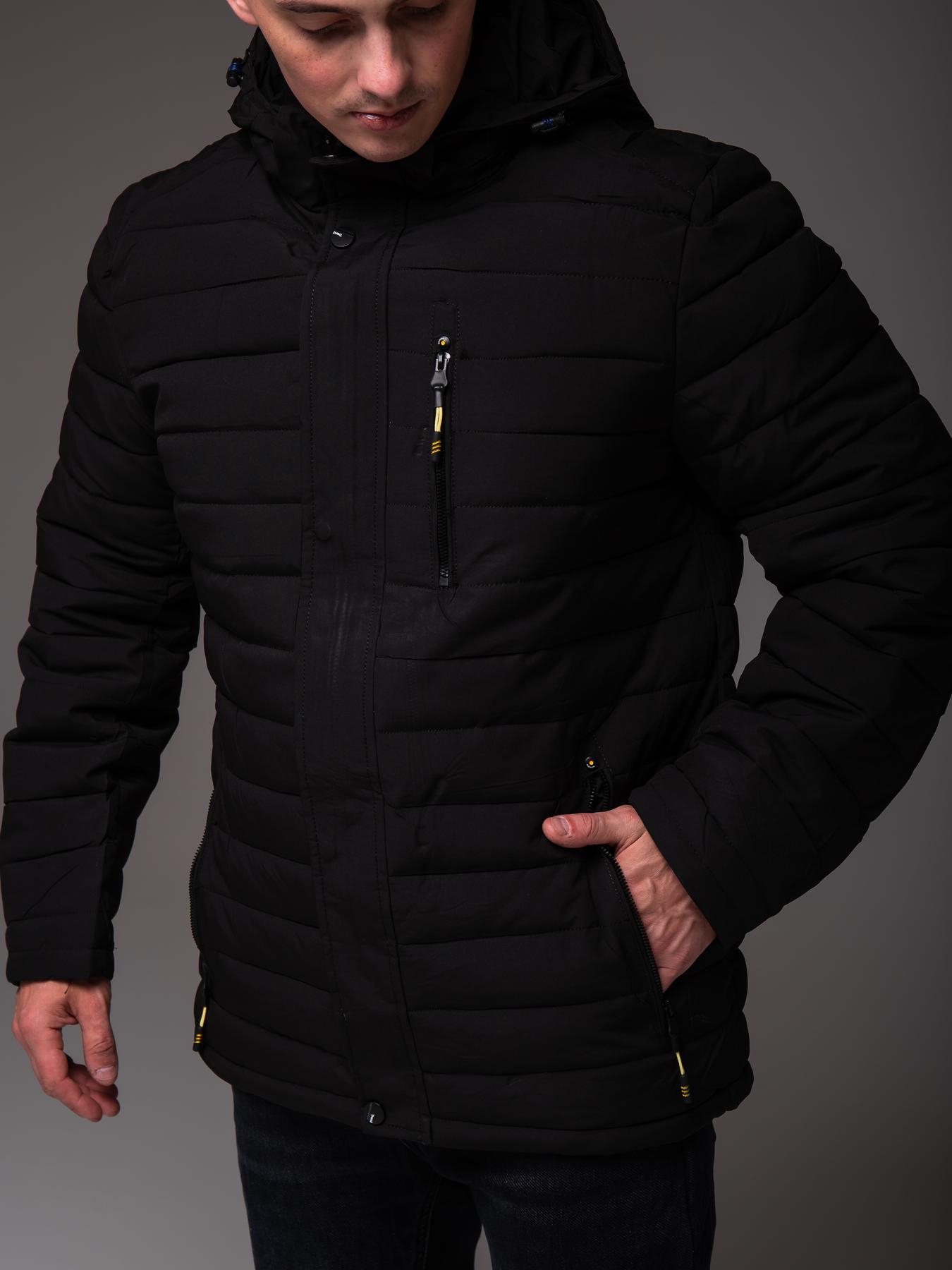 Куртка чоловіча зимова стьобана з термопідкладкою до -25°С L Чорний (2444/1) - фото 3 Куртка чоловіча зимова стьобана з термопідкладкою до -25°С L Чорний (2444/1) - фото 3