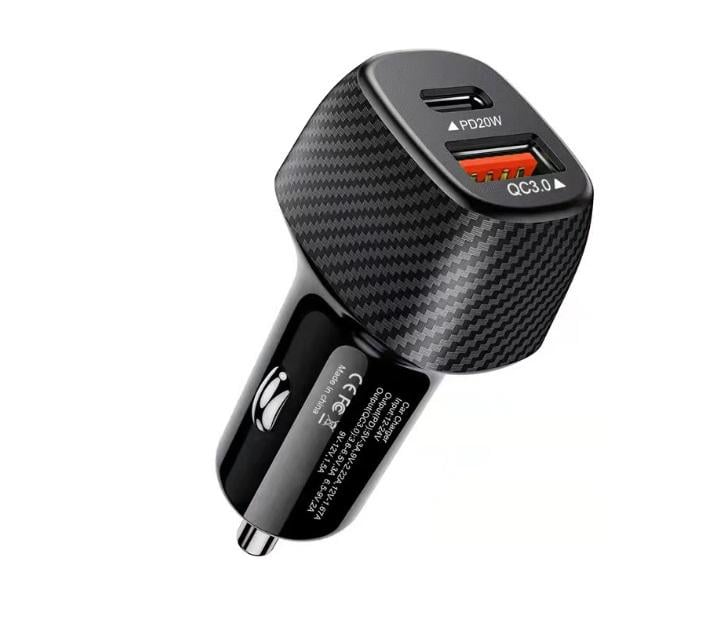 Адаптер питания автомобильный 12/24V с 1 портом USB-C YY-C05 PD 18W/QC3.0 38W (456088)