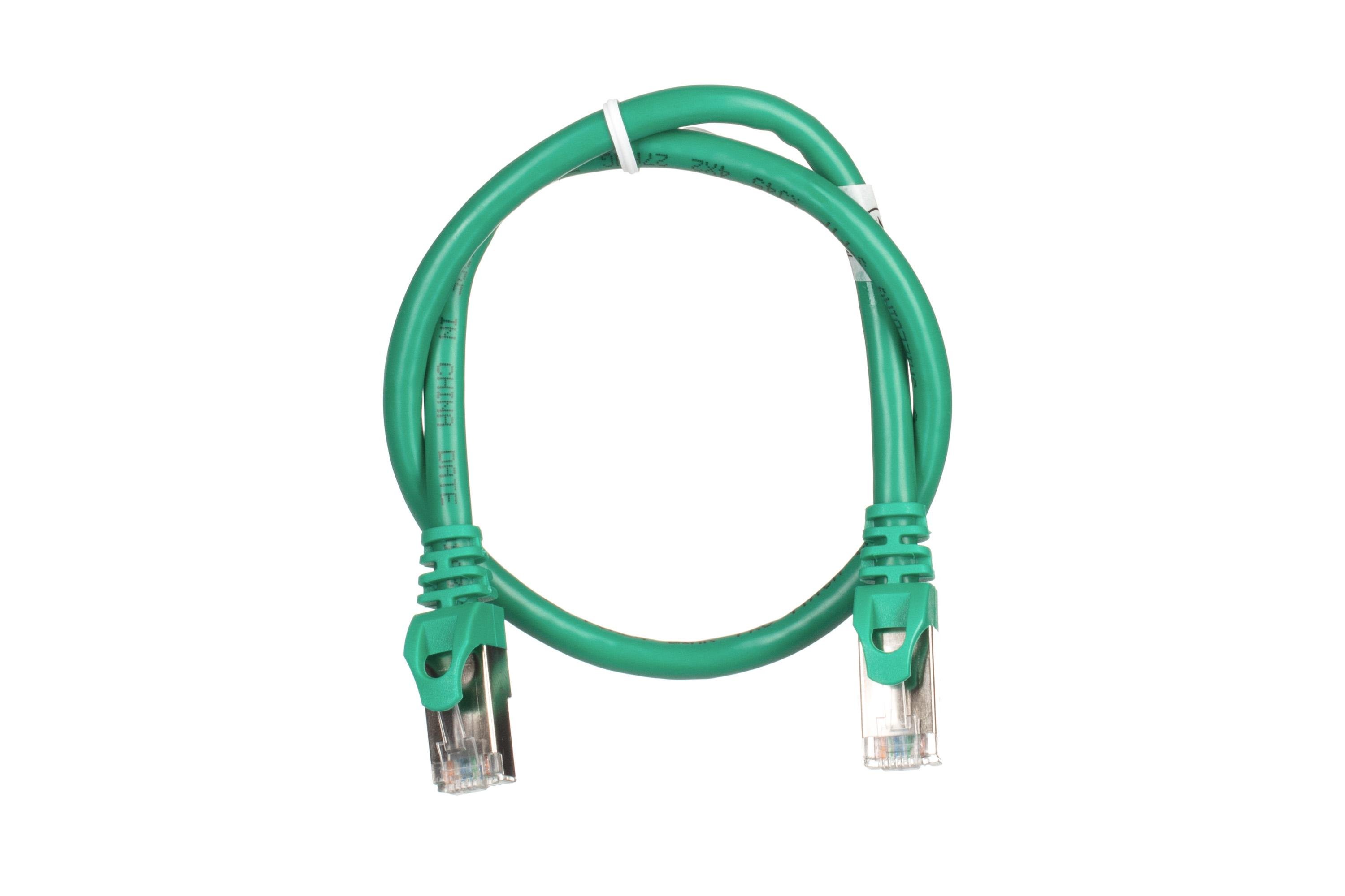 Патч-корд 2E Cat 6 27AWG з подвійним екрануванням S-FTP 0,5 м Зелений (2E-PC6SFTPCOP-050GRN) - фото 1