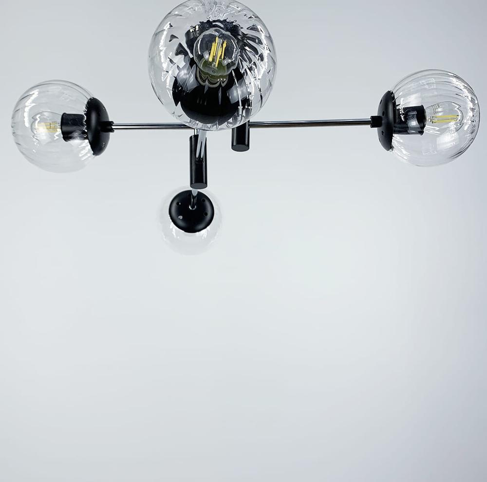 Люстра потолочная Light House LF-17376/4 CR/BK/CL Черный/Хром/Прозрачный Люстра потолочная Light House LF-17376/4 CR/BK/CL Черный/Хром/Прозрачный