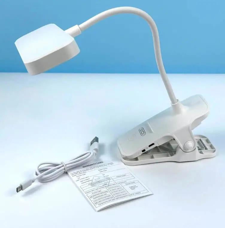 Настольная лампа портативная XO OZ06B с аккумулятором и регулировкой яркости Белый (612180) - фото 7