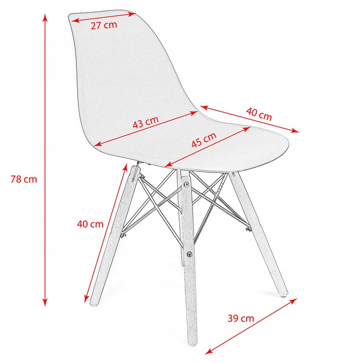 Стілець Jumi Scandinavian Design EPC DSW Grey (22095) - фото 7